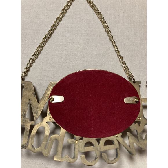 Vintage 1970s Hanging Brass Key Holder Home Sweet Home with Mirror and 5 Hooks - Picture 5 of 7